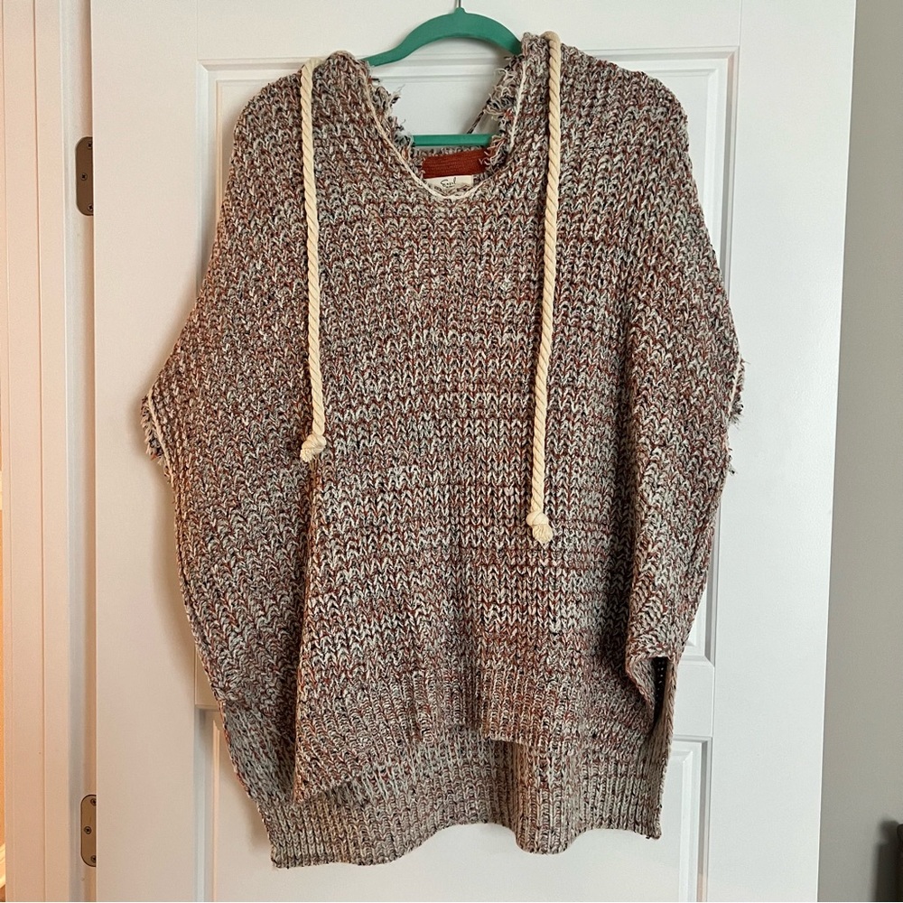 Easel Crochet Hooded Top